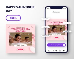 free canva template for spa valentine promotion